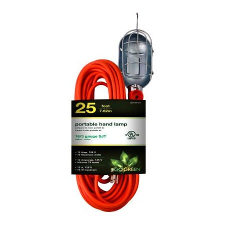Gogreen Extension Cord, 16/3, 1 Outlets, 25 ft GG-36725